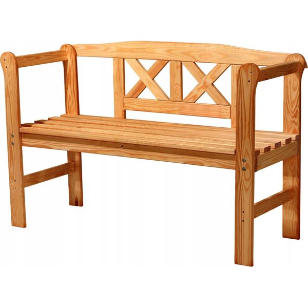 Panca Da Giardino Kadax, Cassapanca Da 120X47X81,5 Cm In Fibra Di Legno (119 Cm/Marrone/X)-image