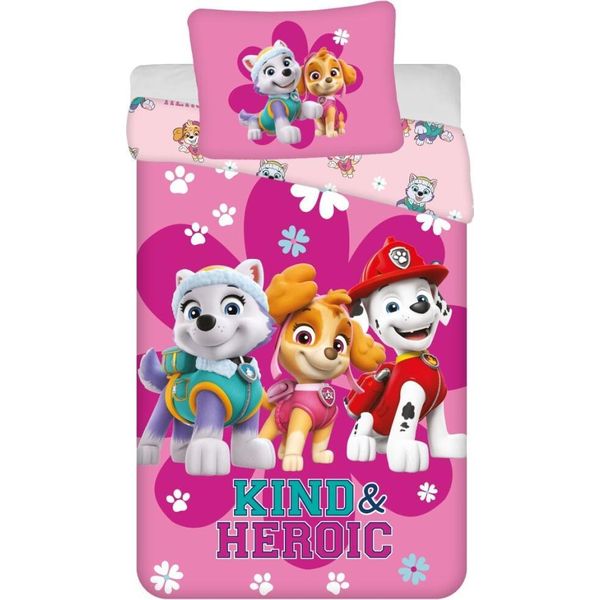 Biancheria Da Letto In Cotone, 140X200 Cm E 60X80 Cm, Con Design Paw Patrol-image