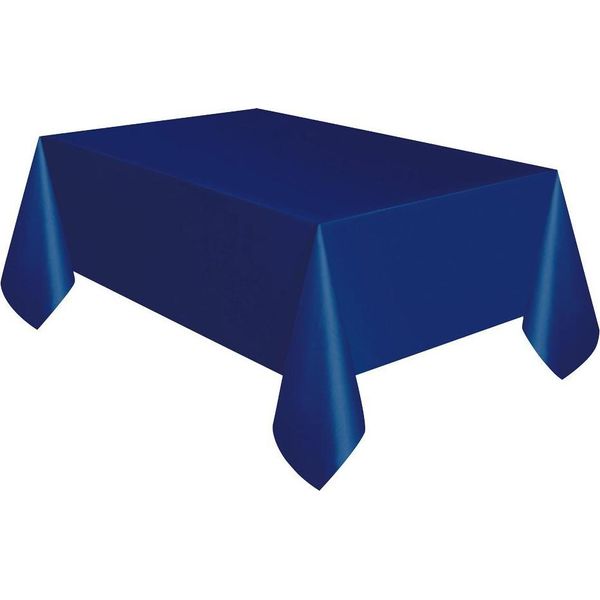 Unique Party - Tinta Unita - Tovaglia Per Feste, Rettangolare In Plastica SG37360 (Taglia Unica) (Blu Navy)-image
