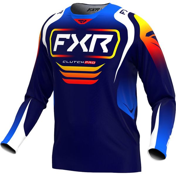 Maglia Motocross Fxr Clutch Pro 2025, Arancio/Hellblau/Dunkelblau, Xl-image