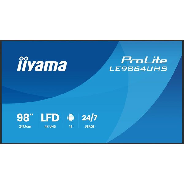 Iiyama 247.7Cm(97,5") LE9864UHS-B1AG 16:9 2Xhdmi+Usb-C (Speditionsversand)"-image