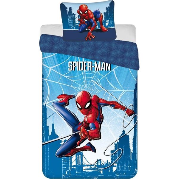 Biancheria Da Letto In Cotone Spiderman, 140X200 Cm E 50X70 Cm-image
