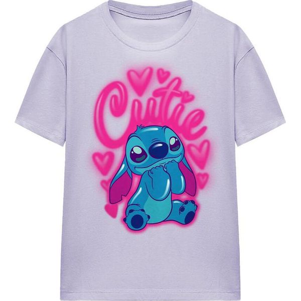 Lilo & Stitch - Maglietta "Cutie"" Da Donna TV19820 (S) (Lavanda)"-image