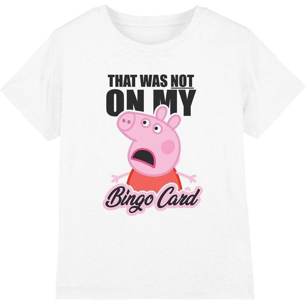 Peppa Pig - Maglietta "Bingo Card"" Per Bambina TV19830 (104) (Bianco)"-image