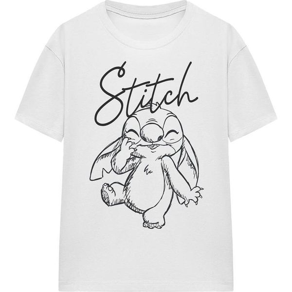 Lilo & Stitch - Maglietta "Sketchy Surprise"" Da Donna TV19836 (M) (Bianco)"-image