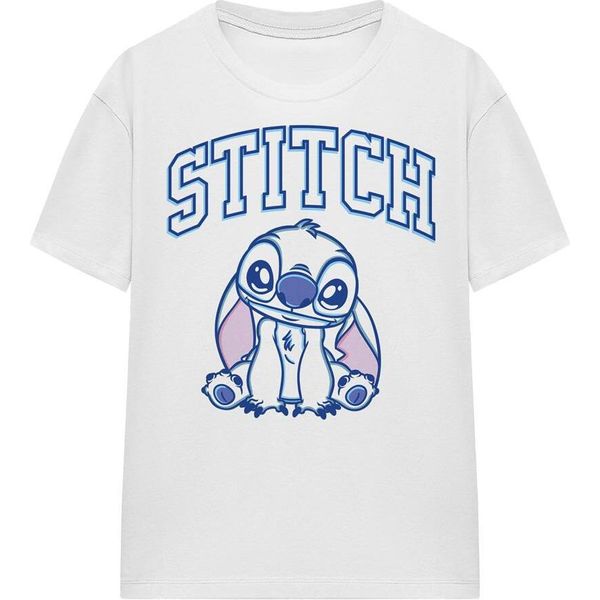 Lilo & Stitch - Maglietta "Collegiate"" Da Donna TV19835 (S) (Bianco)"-image