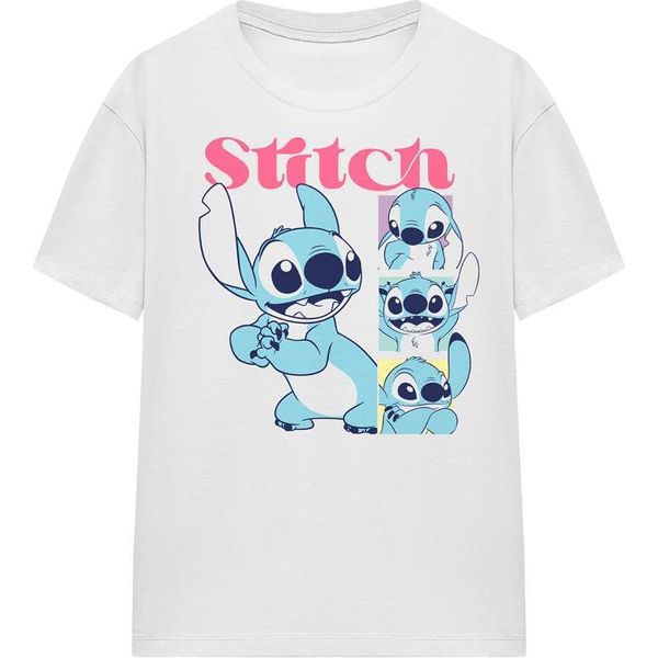 Lilo & Stitch - Maglietta "100 Kisses"" Da Donna TV19834 (M) (Bianco)"-image