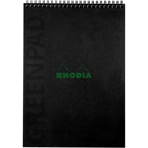 Rhodia 119927C Rhodia Greenpad Blocco Note A Spirale, Din A4+, A Righe, Nero-image