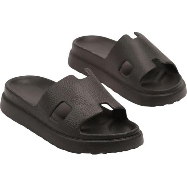 Pantofole Da Donna Pantofole Da Giardino Scarpe Da Bagno Schiuma Pantofole Da Bagno Roma Nero Taglia 40/41-image