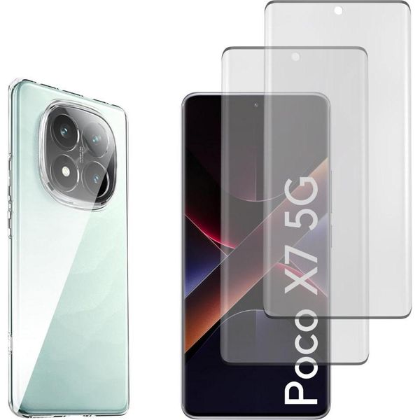Custodia Per Xiaomi Poco X7 5G Con 2 Protezioni In Vetro Temperato Phonillico®-image