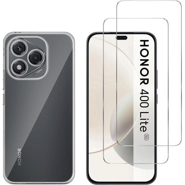 Custodia Per Honor 400 Lite 5G Con 2 Protezioni In Vetro Temperato Phonillico®-image