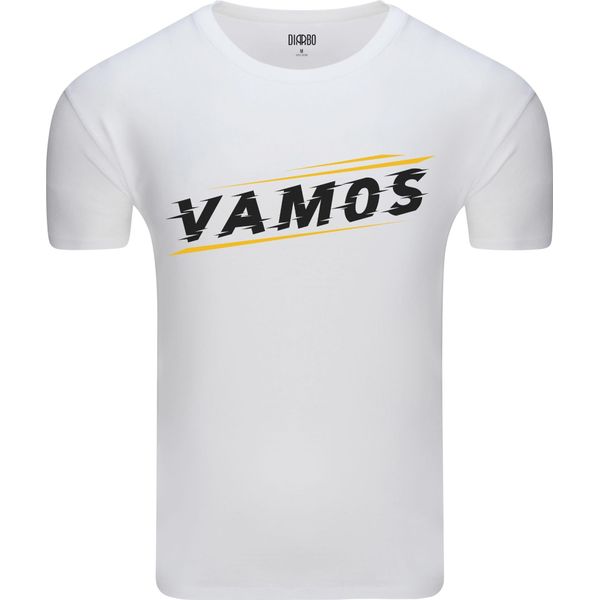 T-Shirt Da Uomo Diarbo Con Stampa Sportiva Vamos! Bianco Taglia S-image