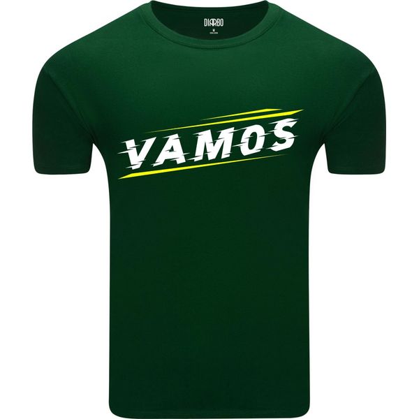 T-Shirt Da Uomo Diarbo Con Stampa Sportiva Vamos! Verde Scuro Taglia L-image