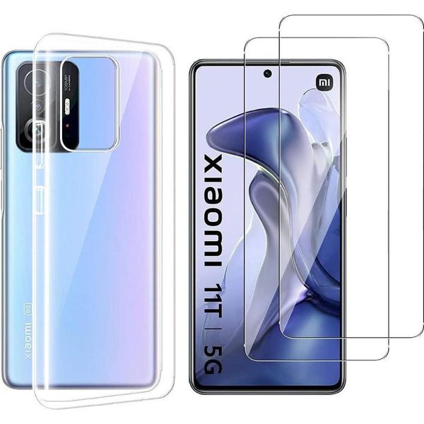 Custodia Per Xiaomi 11T / 11T Pro Con 2 Protezioni In Vetro Temperato Phonillico®-image