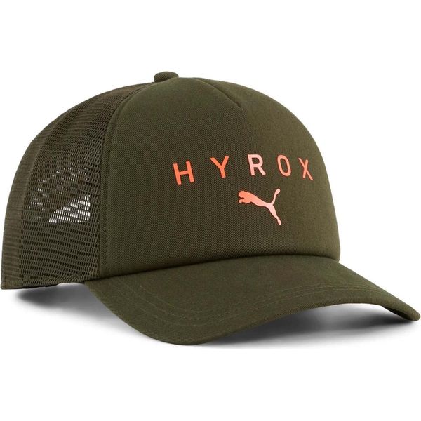 Puma Cap Puma X Hyrox Trucker Cap Dark Olive - Glowing Orange Nero-image