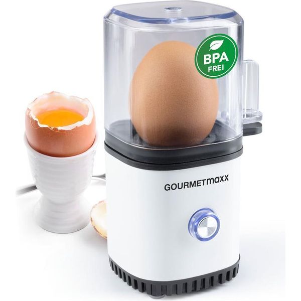 Cuociuova Di Design Gourmetmaxx Per 1 Uovo, Con Misurino E Foratore Per Uova - Compatto-image