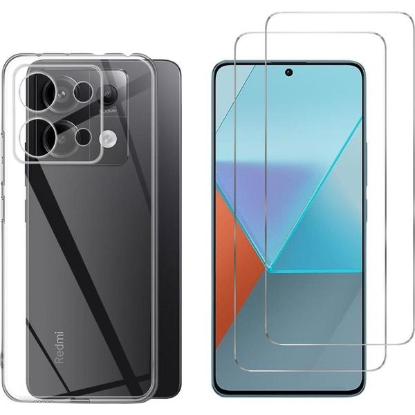 Custodia Per Xiaomi Redmi Note 13 Pro 5G Con 2 Protezioni In Vetro Temperato Phonillico®-image