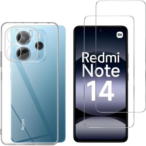 Custodia Per Xiaomi Redmi Note 14 4G (Versione Europa) Con 2 Protezioni In Vetro Temperato Phonillico®-image