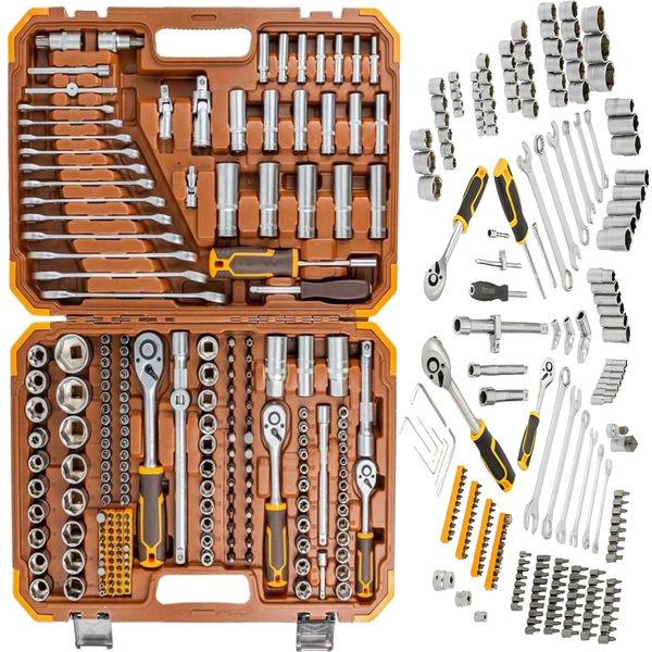 Forsage | Set Di Utensili, 216 Pezzi, 1/4", 3/8"", 1/2"", Esagono, 4-32 Mm, Valigetta Per Utensili"-image