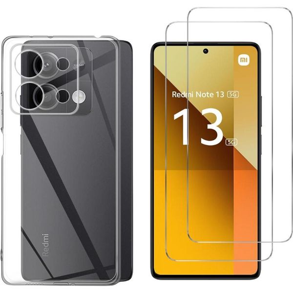 Custodia Per Xiaomi Redmi Note 13 5G Con 2 Protezioni In Vetro Temperato Phonillico®-image