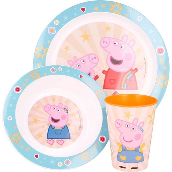 Set Da Colazione Peppa Pig 2 Piatti E 1 Tazza Per Bambini Con Design Peppa Pig-image