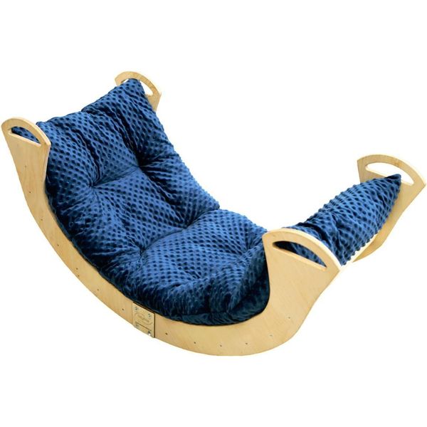 Altalena Montessori In Legno Con Cuscino Per Bambini, Solida, Laccata In Polonia-image