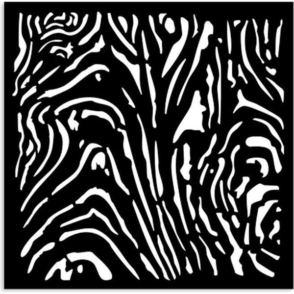 Stamperia Mixed Media Schablone Stencil 3D 12X12Cm Hidden Grove Holzmuster-image