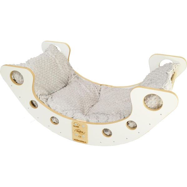 Altalena Montessori In Legno Per Bambini Con Cuscino, Pieghevole, Solida, Lucida-image