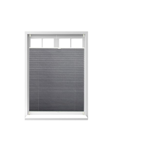 Relaxdays 10021311_743 Relaxdays Plissee Grau 130,0 Cm X 90,0 Cm-image