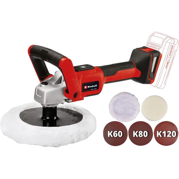 Einhell Power X-Change CE-CP 18/180 Li E-Solo 2093320 Lucidatrice A Batteria 500 - 3000 Giri/Min 180 Mm (2093320)-image