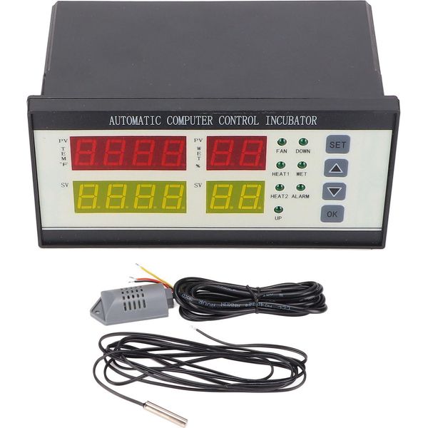 Controllore Dell'incubatrice Sensore Automatico Accurato Fahrenheit Cova Uova Temp Umidità 110-220 V-image