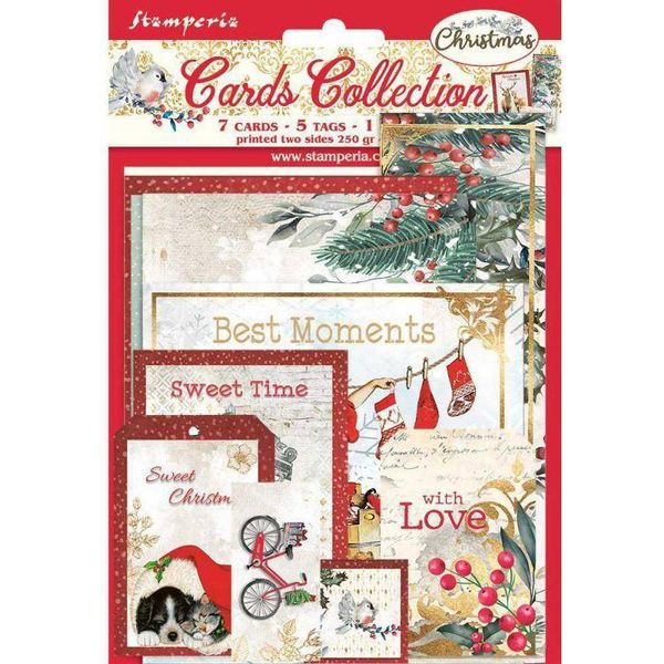 Set Di Biglietti E Tag Stamperia Scrapbooking Mixed Media, Natale Romantico-image