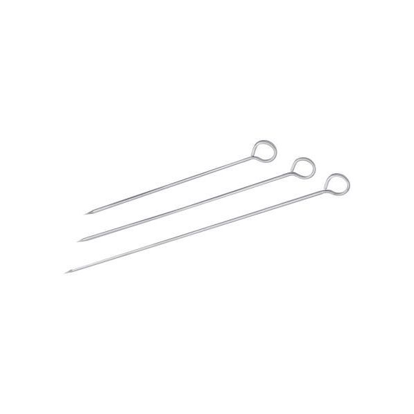 Spiedini Per Carne, Aghi Rotondi O Per Involtini, Sezione Trasversale Rotonda, In Acciaio Inox, Finitura Lucida-image