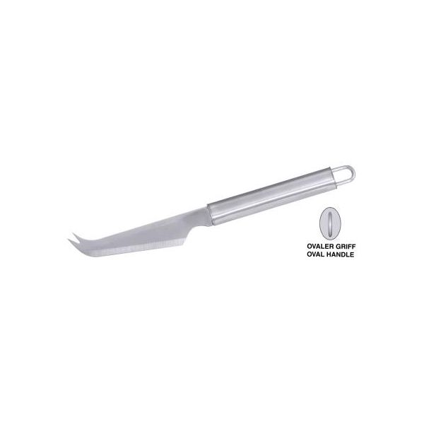 Coltello Da Formaggio Serie Polaris, Con Manico In Acciaio Inox 18/10 Satinato, Lama Incassata In Acciaio Inox 18/0 Lucido, Spessore Materiale 1,8 Mm, Con Protezione Per Le Dita-image