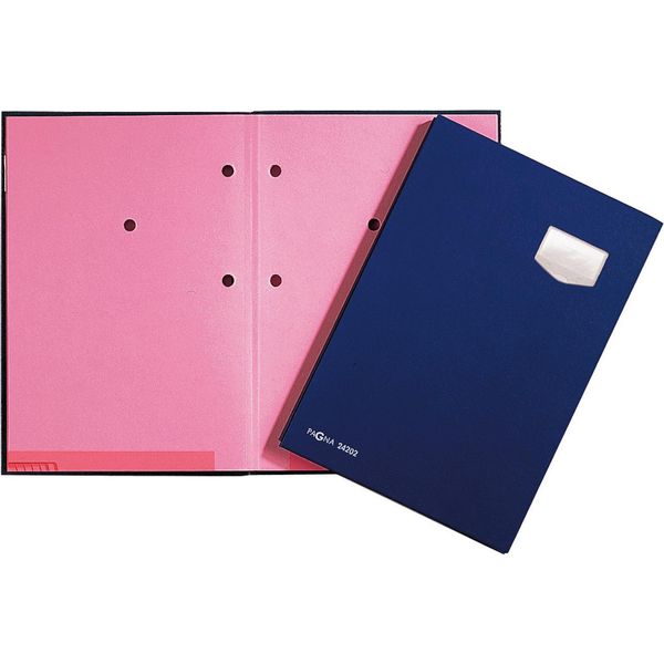 Pagna 24102-02 Cartella Firmata "De Luxe"", Din A4, 10 Scomparti, Blu"-image