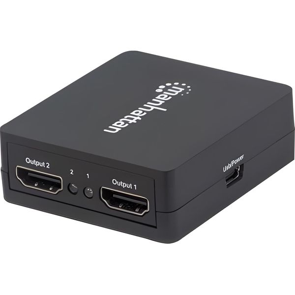 Manhattan 207652 Manhattan 1080P 2-Port Hdmi Splitter Alimentazione Via Usb Nero-image
