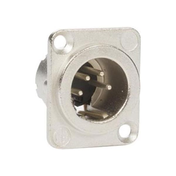 Neutrik - Xlr, Maschio A 4 Pin, Corpo In Metallo Dimensione D, Placcato Argento-image