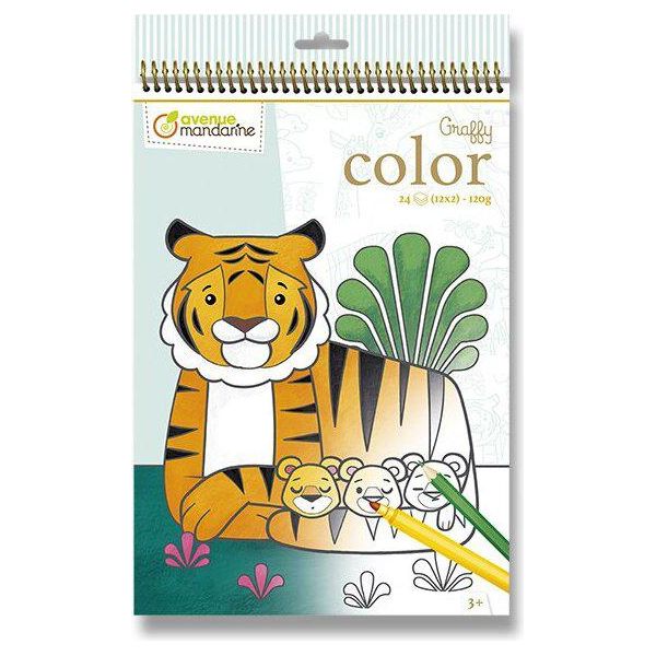 Pagina Da Colorare Viale Mandarine Graffy Color Animali Selvatici-image