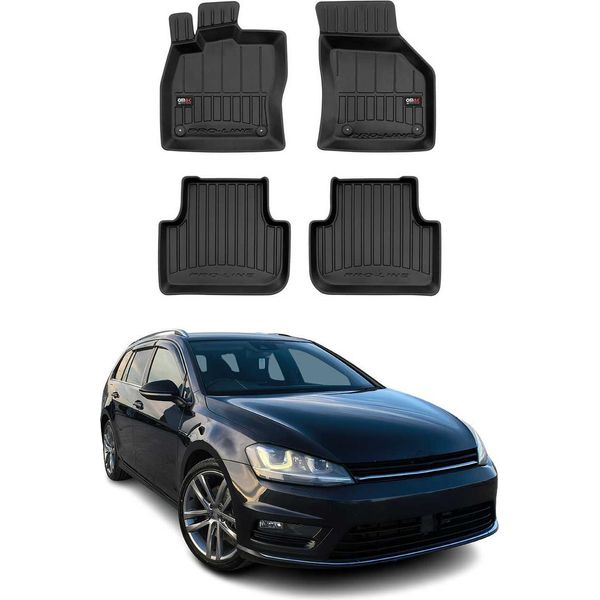2013-2020 Vw Golf Mk7 Variant Tappetini Tpe Nero 4 Pz-image