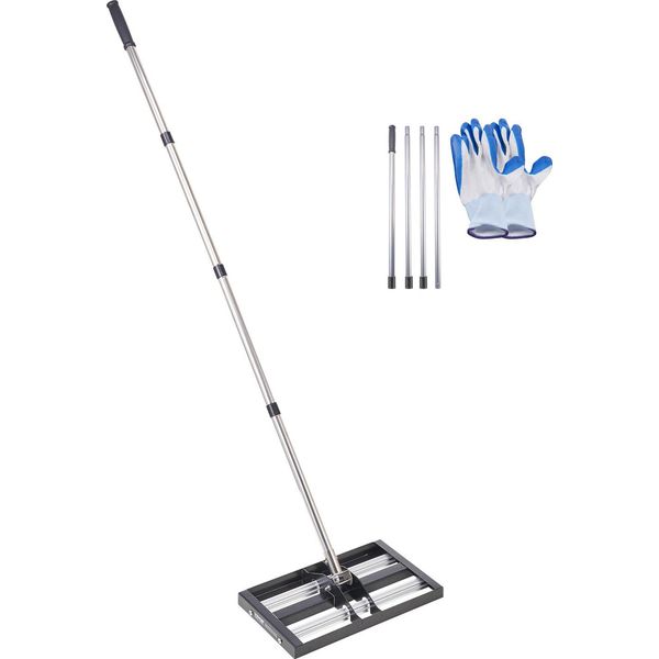 Succebuy Rastrello Per Prato Con Rullo Rastrello Livellatore Per La Cura Del Prato 254X431Mm-image