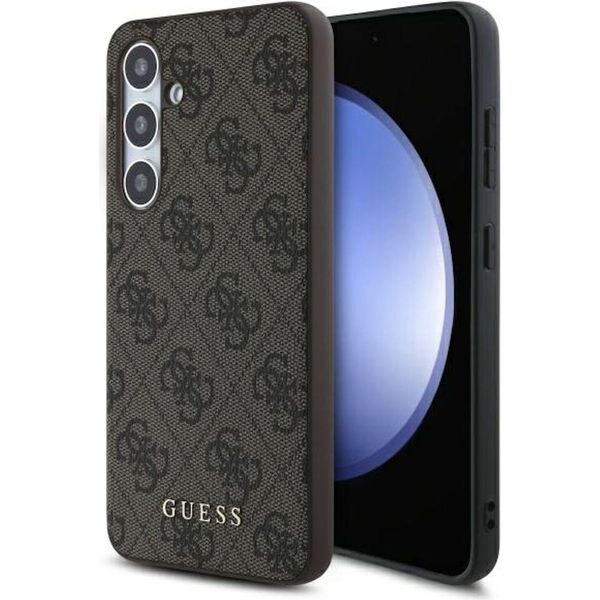 Guess Guhcs24Feg4Gfbr S24 Fe S721 BrąZowy/Brown Hardcase 4G Metal Gold Logo-image