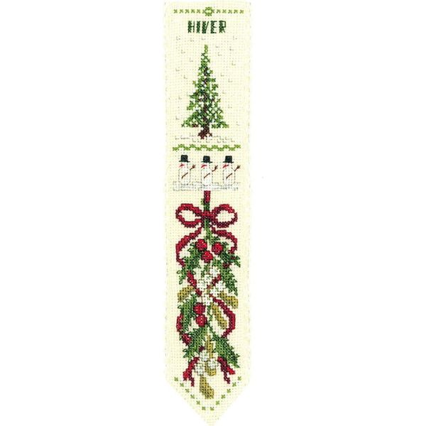 Segnalibro Le Bonheur Des Dames Kit Punto Croce Contato "Inverno"", 5X20Cm"-image