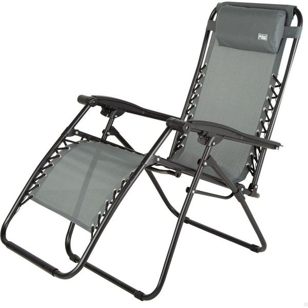 Aktive 61144 Sedia Pieghevole 0 Gravity Multiposition Argento Argento Taglia Unica-image