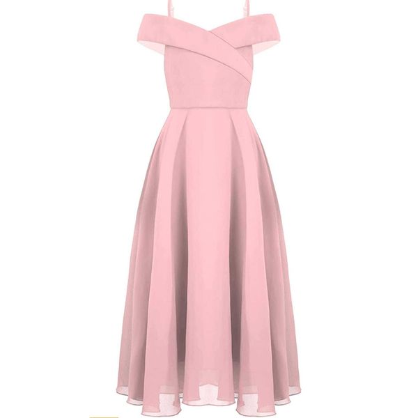 Elegante Abito Da Festa Lungo Per Ragazze Di 176 Cm - Perfetto Come Abito Da Damigella D'onore, Abito Estivo In Chiffon E Abito Da Festa-image