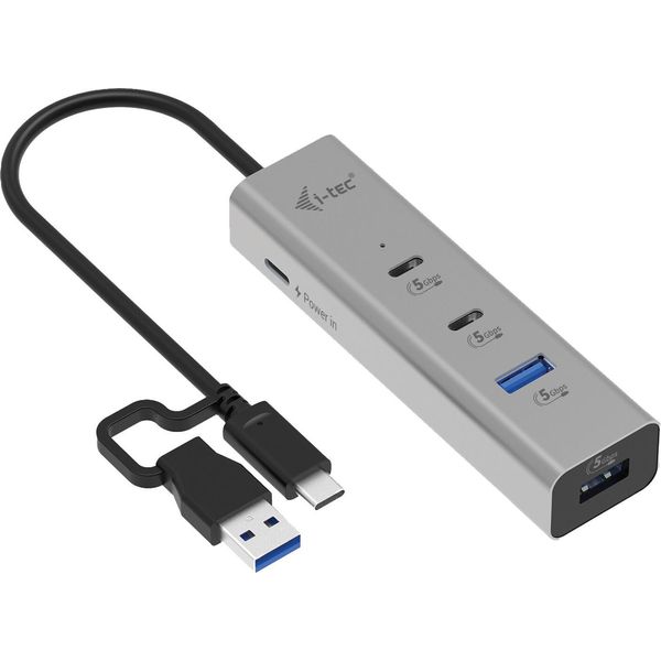 I-Tec Hub Universale Di Ricarica In Metallo 2X USB-C + 2X Porta USB-A, Pd 85W-image
