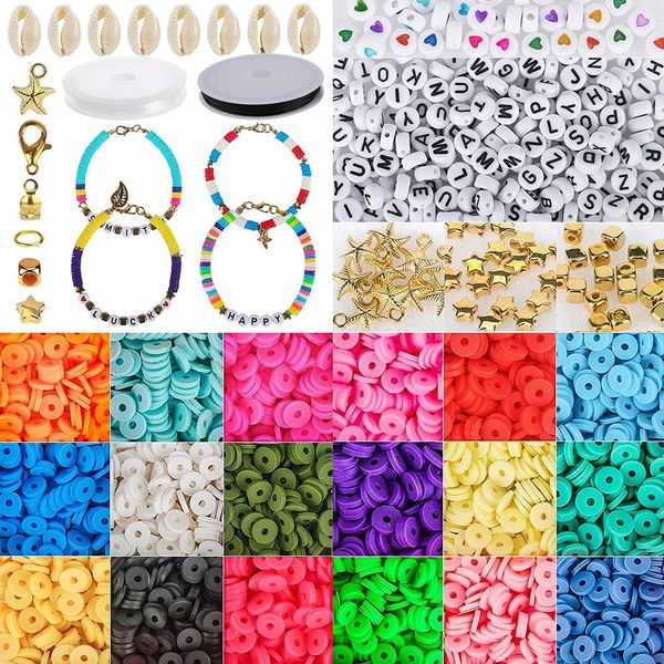 Set Creativo Perline Gioielli 5000 Pezzi Lettere Ciondoli Bracciali Fai Da Te-image