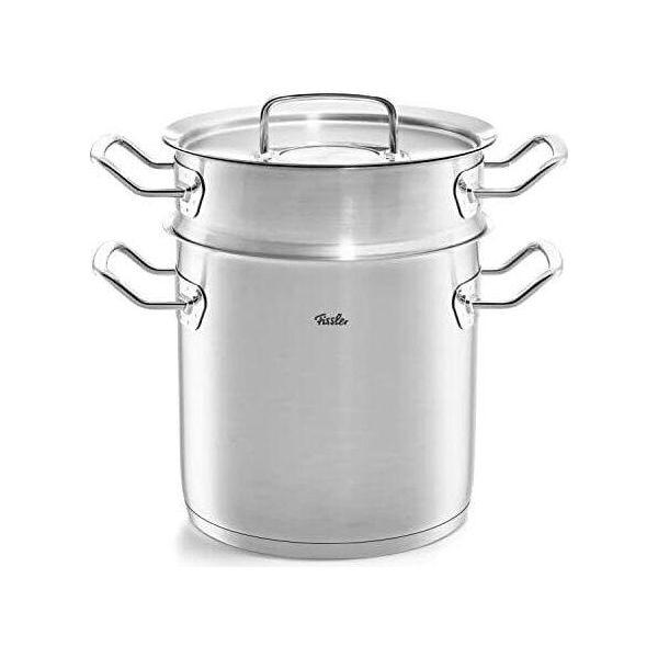 Fissler Original-Profi Collection Multistar / Pentola In Acciaio Inox (Ø 20 Cm, 6 L) Pentola Per Asparagi Alti Con Coperchio, Inserto Per Colino Per La Cottura A Vapore E Degli Asparagi - Induzione-image