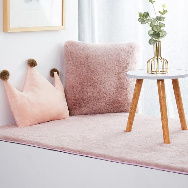 Tappeto A Pelo Alto Per Soggiorno Camera Da Letto Tappeto Moderno Shaggy Tappeto Soggiorno Rosa, Dimensioni 120X160 Cm-image