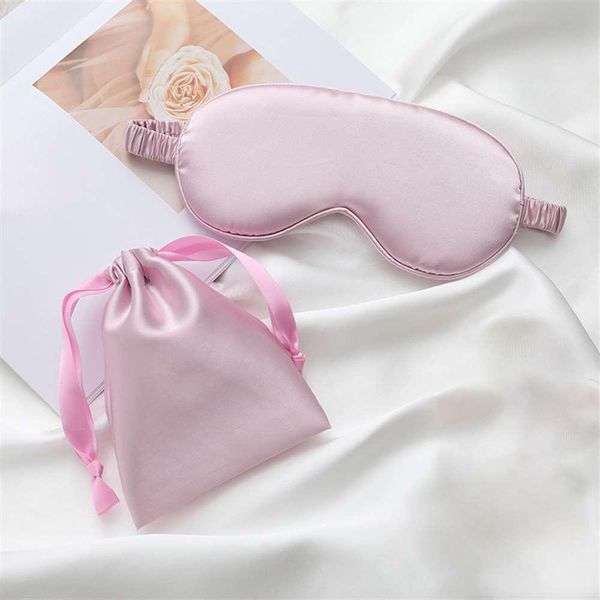 Set Di Mascherine Per Gli Occhi Viola Per Dormire Con Borsa In Tessuto, Mascherine Per Gli Occhi Ombreggiate Per I Viaggi E Le Pause In Ufficio-image