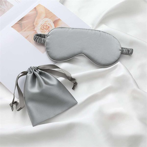 Set Di Mascherine Per Gli Occhi Grigie Per Dormire Con Borsa In Tessuto, Mascherine Per Gli Occhi Ombreggiate Per I Viaggi E Le Pause In Ufficio-image